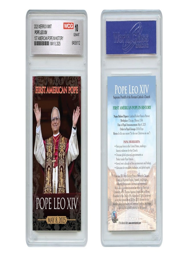 WCG 2025 Pope Leo XIV Official Trading Card 1st American Pope Ever Historic - Certified Gem Mint 10 - Image 4